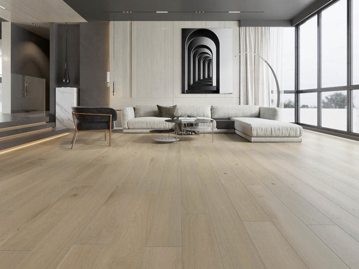Oak Superior 7.5in Oak Engineered Hardwood Flooring — 4mm Winter Gray
