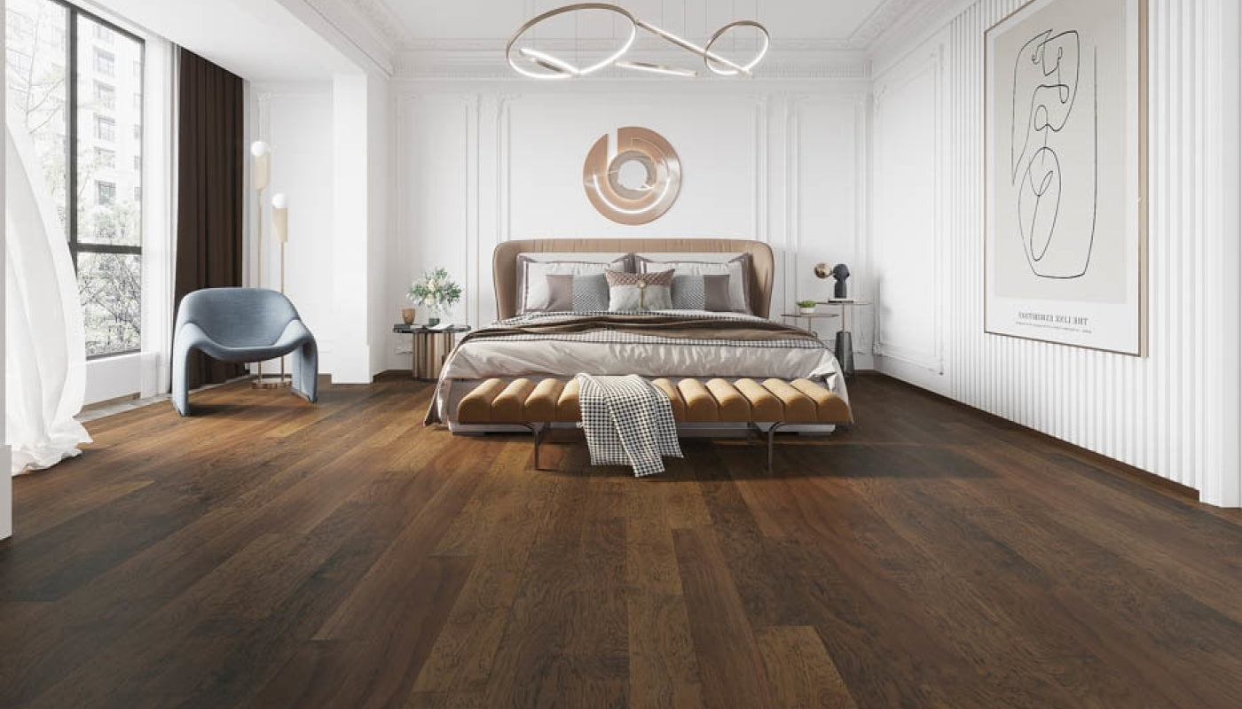 Bedroom with a hardwood floor