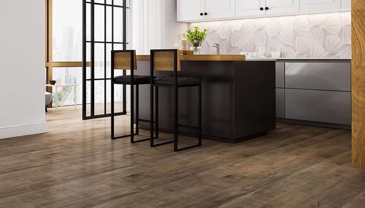 Kitchen with a beautiful floor