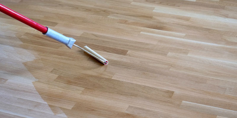 Non-Toxic flooring finishing being applied