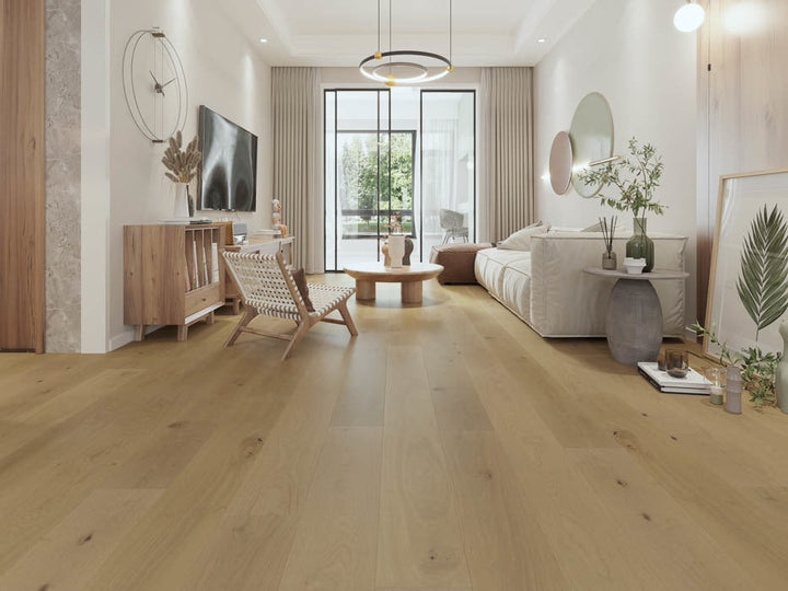 Grand Width 9.5in White Oak Engineered Hardwood Flooring — Sterling